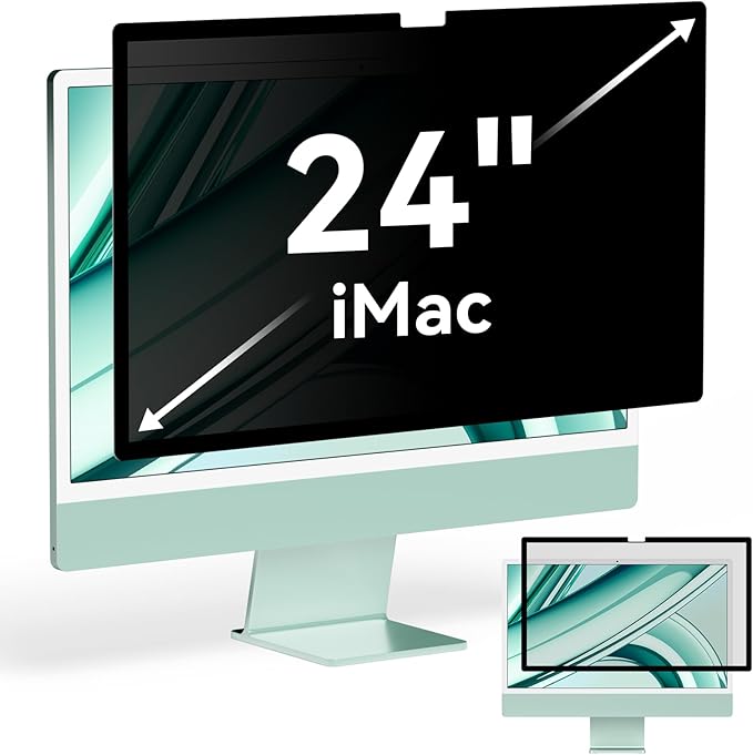 Privacy Screen for iMac 24 Inch 2021-2024 Destop Computer Monitor, Anti Glare by Protescreen