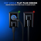 Maximm Cable 10 Ft 360° Rotating Flat Plug Extension Cord/Wire, 16 AWG Multi 3 - Image 7