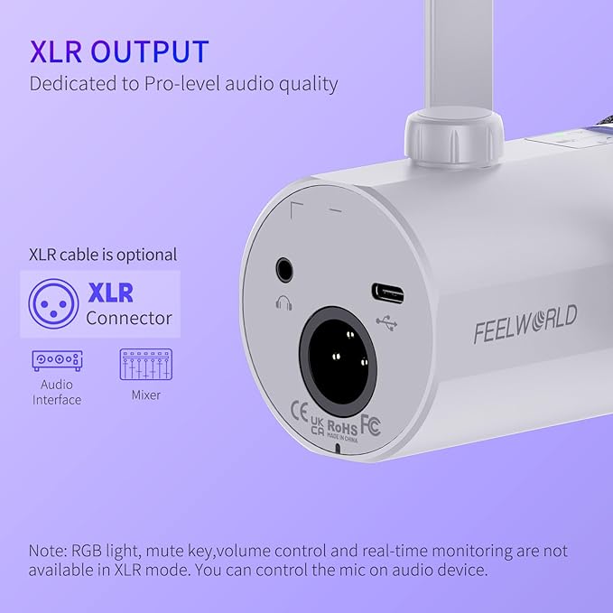 FEELWORLD PM1 XLR USB Dynamic Microphone Gifts - Image 3