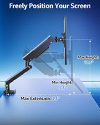 Single Monitor Mount for 22 24 27 32 inch Screen, Gas Spring Arm Holds 4.4-22 - Image 3