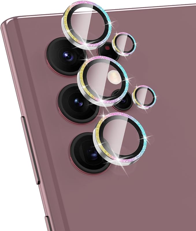 for Samsung Galaxy S22 Ultra Camera Lens Protector, Individual Metal Ring by Btscase