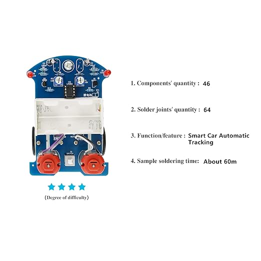 Soldering Practice Kit DIY D2-5 Tracking Car Plug-in Circuit Kit Learn - Image 2