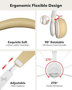 USB Headset with Microphone for PC, On-Ear Computer Laptop Headphones with - Image 4
