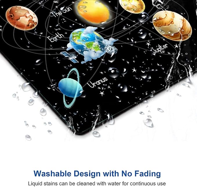 Solar System Planets Stars and Milky Way Galaxy Space Gaming Mouse Pad Square - Image 5