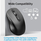 Wireless Mouse Ergonomic, Side Buttons Mouse, 2400 DPI, Silent and Anti Slip - Image 7