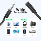 Amzpas Headphone Extension Cable, 4 Pole TRRS 3.5mm Extension Audio Cord Male - Image 2