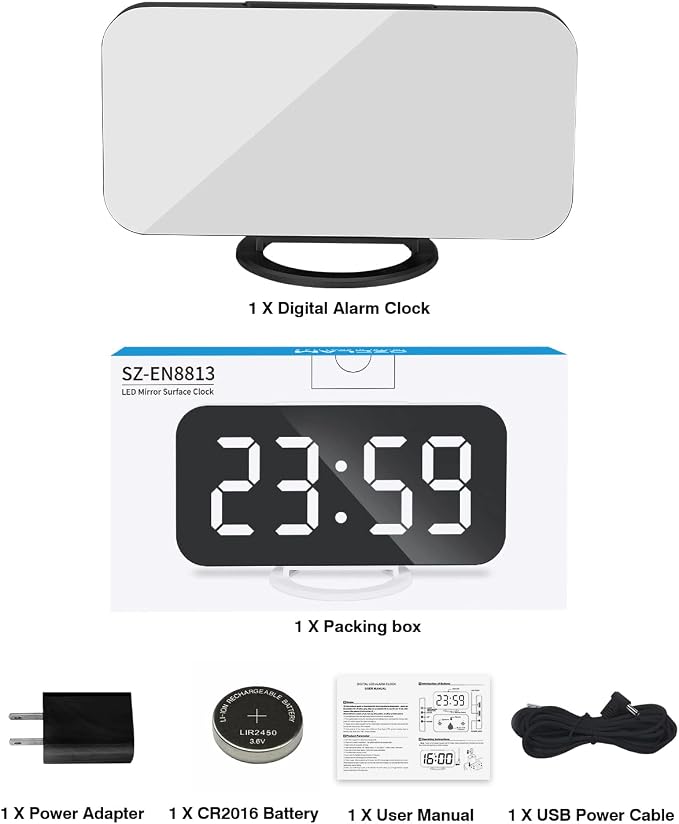 SZELAM LED RGB Digital Alarm Clock, - Image 7