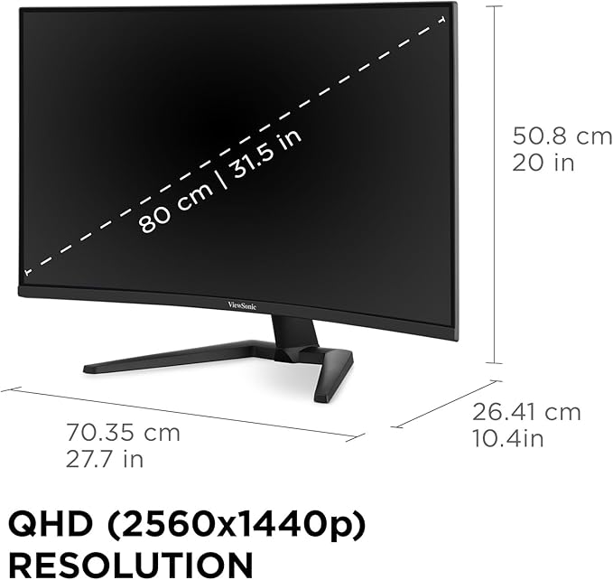 ViewSonic VX3228C-2K 32 Inch 1440p Curved Gaming Monitor - Image 5