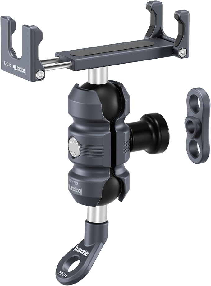 Motorcycle Phone Clip Kit, Anti-Theft Double Socket Arm/Angled Bolt-Head - Image 9