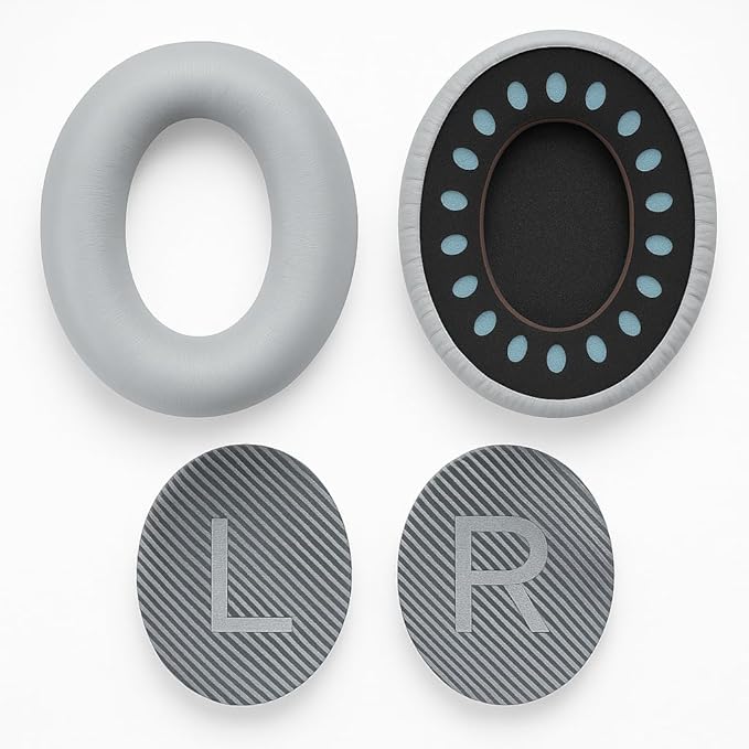Premium Replacement Ear Pads for Bose QC2, QC35 I & II – Soft Protein Leather & - Image 2