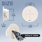 3in TV Cable Hider Wall Kit, YCLYC Large TV Cord Hider - Image 2