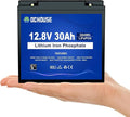 DC HOUSE 12V 30Ah Mini LiFePO4 Lithium Battery, BCI Group U1 by DCHOUSE