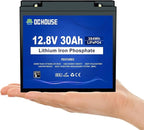 DC HOUSE 12V 30Ah Mini LiFePO4 Lithium Battery, BCI Group U1 by DCHOUSE