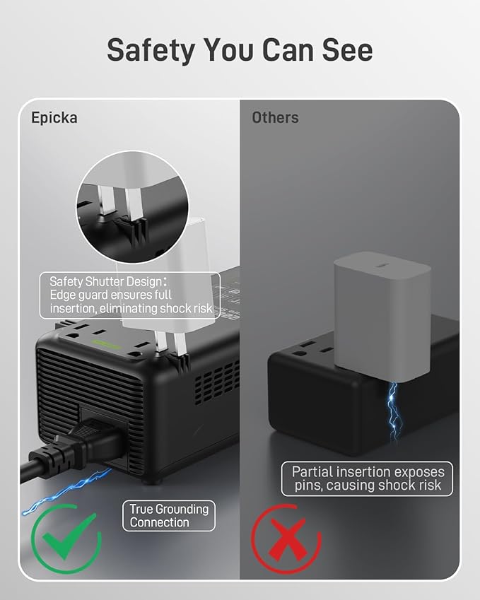 EPICKA 2000W Pure Sine Wave Voltage Converter, 220V to 110V Power Transformer - Image 7