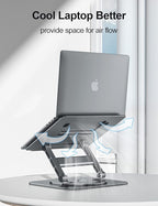Laptop Stand, 360 Swivel Aluminum Computer Stand Ergonomic Laptop Riser - Image 6