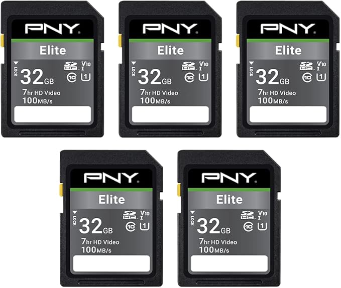 PNY 32GB & 64GB Elite Class 10 U1 V10 SDHC & SDXC Flash Memory Card Bundle - Image 2
