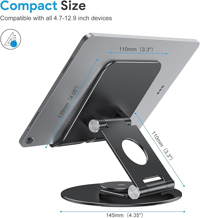 OMOTON Swivel Tablet Stand for iPad - Image 8