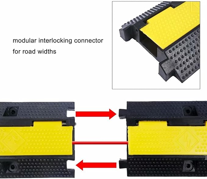 Rubber Cable Ramp Cord Cover Cable Protector Ramps Wire Hose Protective 1 - Image 6