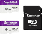 Micro SDXC Memory Card 64GB 2 Pack, Speederlash Camera Plus TF Card by Speederlash