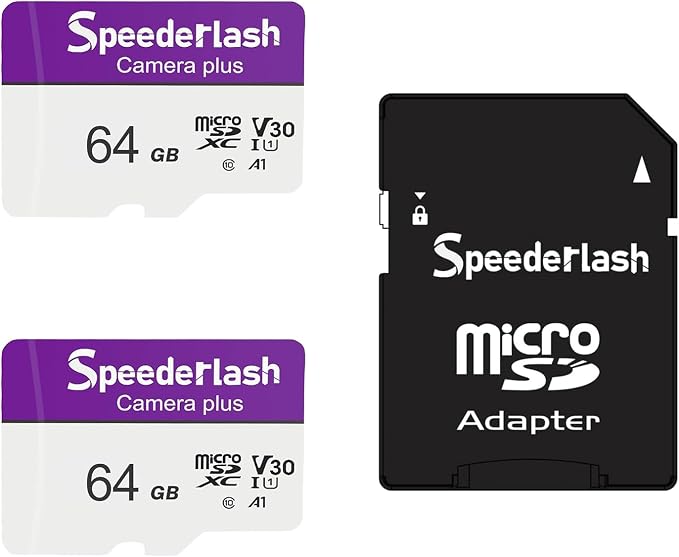 Micro SDXC Memory Card 64GB 2 Pack, Speederlash Camera Plus TF Card by Speederlash