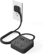 Surge Protector Power Strip, TESSAN Flat Extension Cord 5 FT by TESSAN