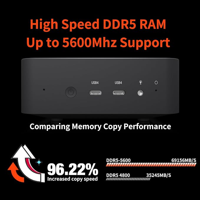 Reatan A9 Mini Gaming PC AMD Ryzen 9 7940HS 64GB DDR5 2TB SSD 5600 MHz RAM - Image 3