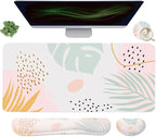 Keyboard Mouse Pad Set, Extended Mouse Pad+Keyboard Wrist Rest Support - Image 7