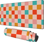 Large Mouse Pad Retro Checkerboard Gaming Desk Pad Computer Keyboard Non-slip by Unknown