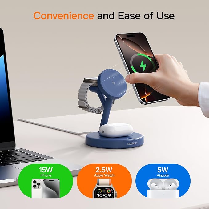 2025 3 in 1 Charging Station for Apple iPhone AirPods Watch - Image 2