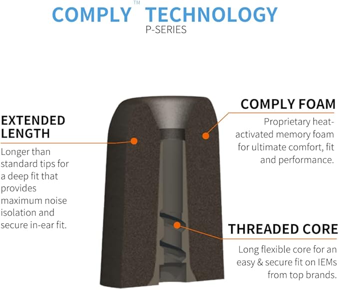 Comply P-Series | Memory Foam Replacement Ear Tips Designed - Image 4