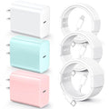 for iPhone 14 13 12 11 Fast Charger, 3 Pack 20W USB C Charger Block by happymovement