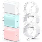 for iPhone 14 13 12 11 Fast Charger, 3 Pack 20W USB C Charger Block by happymovement