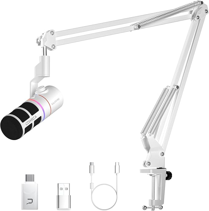 EJoy D10 PRO USB Wireless Gaming Microphone – Boom Arm Mic by COMICA