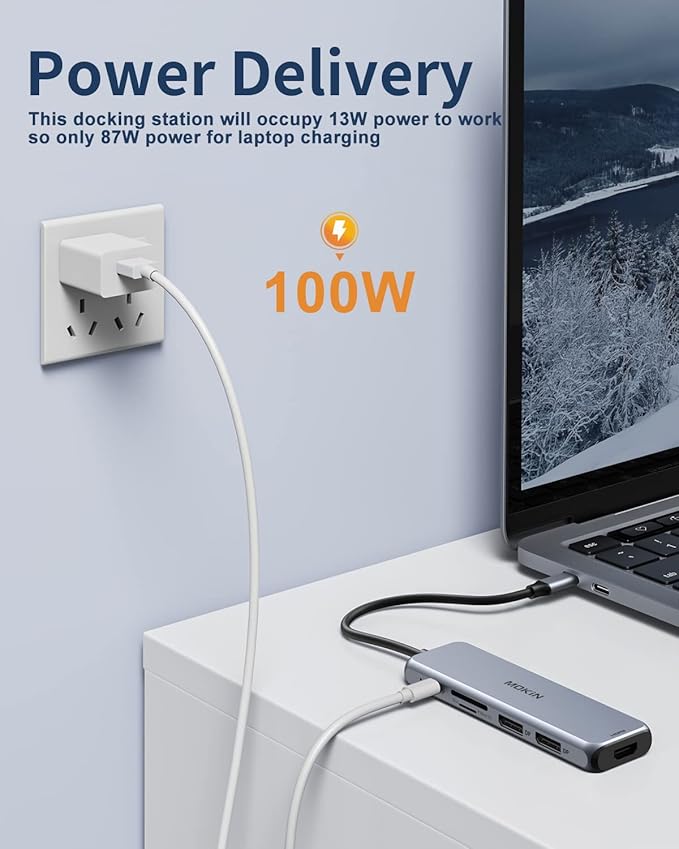 Docking Station Dual DisplayPort, MOKiN USB C Hub Dongle - Image 6
