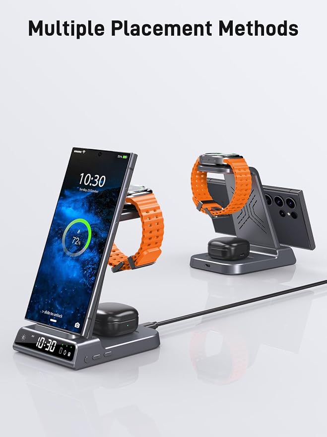 Wireless Charger for Samsung Charging Station, 3 in 1 Android Phone Wireless - Image 6