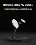 Belkin MagSafe Charger, 3-in-1 Wireless Charging Stand, 2ND GEN, 33% Faster - Image 4
