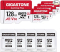 GIGASTONE Micro SD Card 128GB 5-Pack, Gaming Plus, MicroSDXC Memory Card by Gigastone
