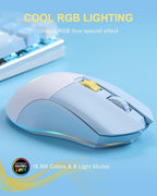 DAREU Wireless Wired Gaming Mouse Dual-Mode Rechargeable 7 Programmable Buttons - Image 2