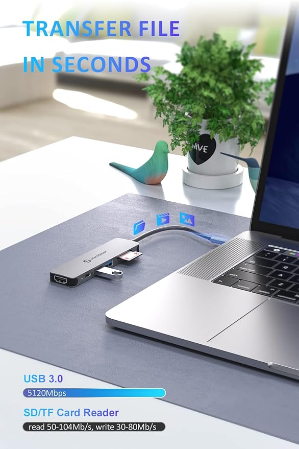 UtechSmart 6-in-1 USB-C Hub, 4K@60Hz HDMI Adapter - Image 5