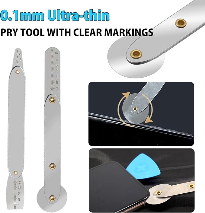 Spudger Pry Tool Kit 8 Piece Opening Tool, Metal Spudger Tool Kit, Ultra-Thin - Image 2