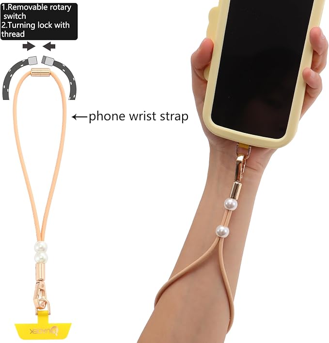 Vachetta Leather wristlet strap Phone Charm - Image 3