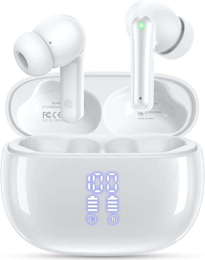 Wireless Earbuds, Deep Bass Stereo Sound, 40 Hours Playtime, Lightweight in-Ear by JGUG