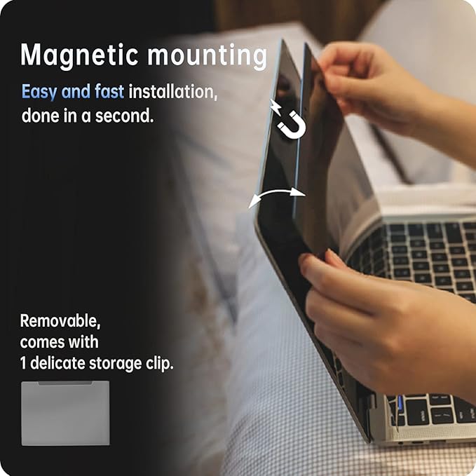 Magnetic Privacy Screen for MacBook Pro 15 Inch, Removable Anti Blue Light - Image 2