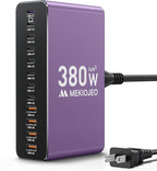 MEKIOJEO 12 Ports Aluminum Alloy 380W Charging Station Fast USB C Charger Block by MEKIOJEO