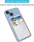 SS Phone Wallet, Card Holder for Phone Case Stick on Silicone Double Phone - Image 3