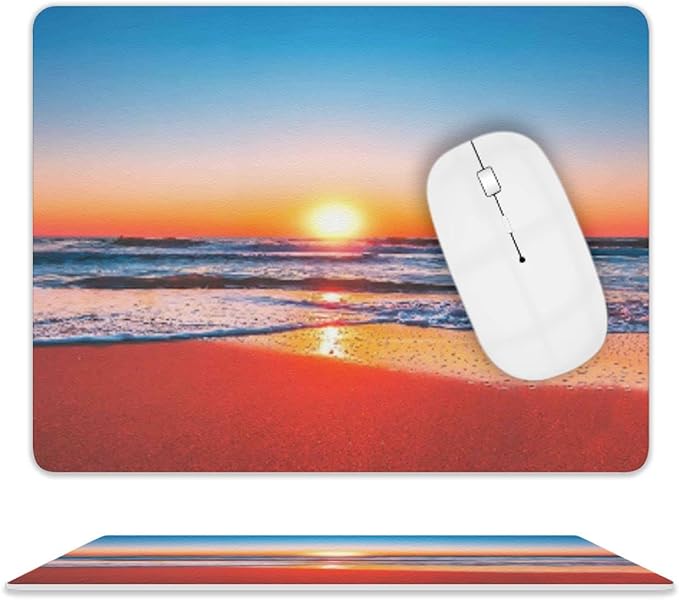 Sunrise Mouse Pad, Square Mousepad, Waterproof Mouse Mat Non-Slip Rubber Base by CANFLASHION