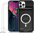 Battery Case for iPhone 12 Pro/ 12, Upgraded 10000mAh Rechargeable Portable by KCKEBLM