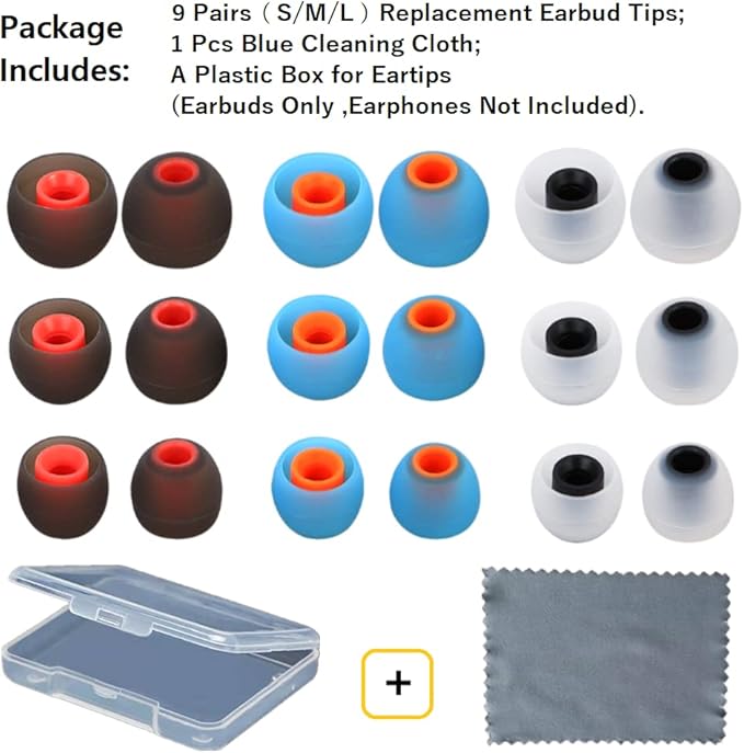 Earbud Tips Earbud Replacement Pieces Silicone Soft and Comfortable Compatible - Image 2