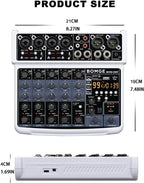 BOMGE 6 Channel mini DJ Audio sound mixer console - Image 2