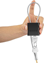 Cable Padlock with 3 Keys | L 1.15ft, D 1/6in Adjustable Steel Cable Lock | by BOZZYS